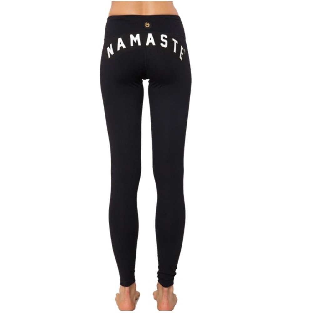 Spiritual Gangster Namaste Black Leggings Small
